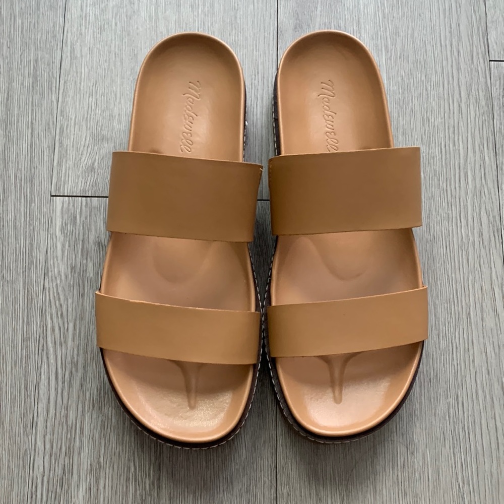 Madewell Charley double strap slide sandals size 8